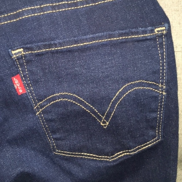 Levi’s jeans women's size 2 skinny pull-on pull on blue jeans elastic waist - Picture 5 of 15